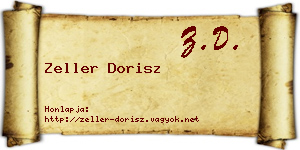 Zeller Dorisz névjegykártya